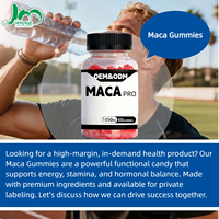 Gummies à l'extrait de racine de maca biologique, approvisionnement direct usine, pour la vitalité masculine, complément énergétique sain, Maca noire Plus