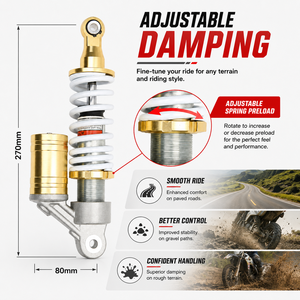 <span class=keywords><strong>Amortisseur</strong></span> <span class=keywords><strong>arrière</strong></span> pour moto, diamètre de l'œillet 270 mm, <span class=keywords><strong>amortisseur</strong></span> à air 8 mm, pour moto ATV-<span class=keywords><strong>125</strong></span> 250cc PIT TRAIL <span class=keywords><strong>DIRT</strong></span> BIKE TAOTAO - Product Image 3