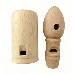 Sifflet musical en bois de hêtre naturel pour enfants, vente en gros - Product Image 1