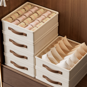 Boîte de rangement multifonctionnelle pour sous-vêtements en tissu pour chambre à coucher et dortoir, armoire, tiroir à chaussettes, diviseur - Product Image 2