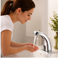 Robinet de lavabo intelligent à capteur automatique sans contact en alliage de zinc, eau froide uniquement, vente en gros
