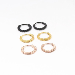 yunnique Huggie <b>Earrings</b> 316 Stainless Steel Ball Shape Electroplated For Men And Women Fashion <b>Stud</b> <b>Earrings</b> - Product Image 1