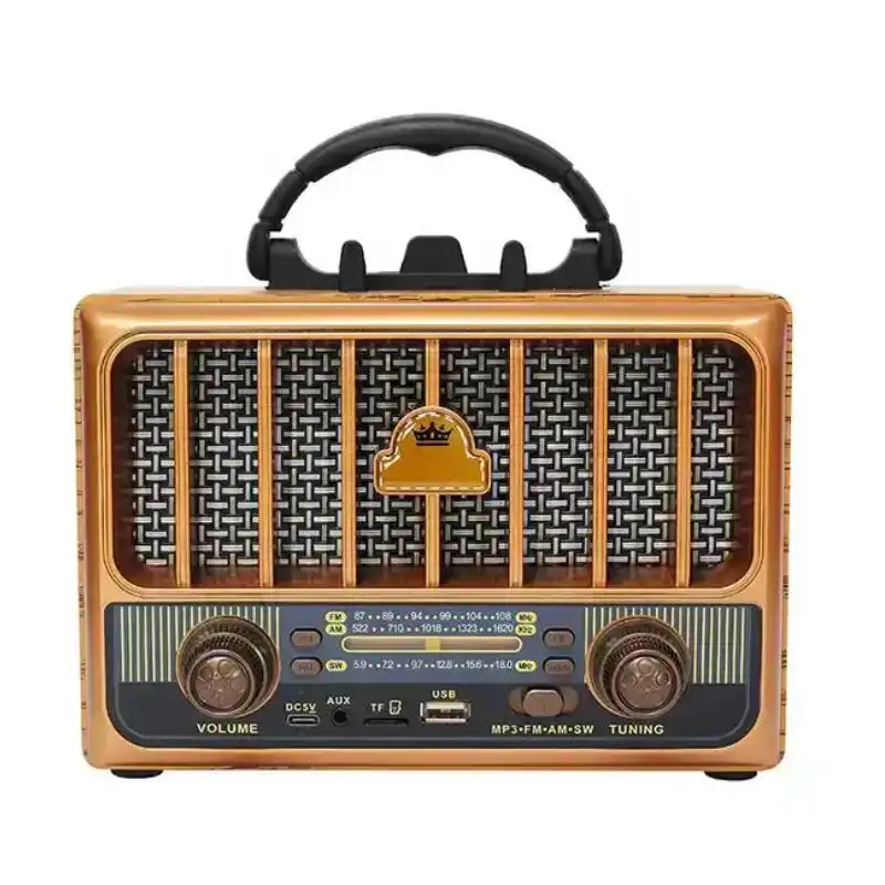 2023 retro wooden casing radio desk fm radio vintage mp3 radio M-1933BT