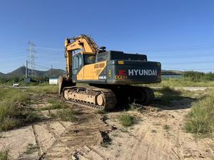 Excavatrice sur chenilles Hyundai 485LVS jaune, hydraulique, pour travaux de construction, machine lourde sur chenilles - Product Image 4