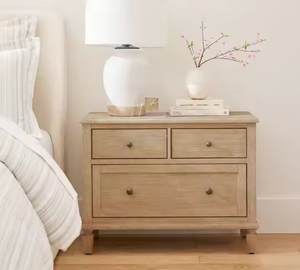 Nuovo arrivo: mobili moderni in legno massello americano-comodino in rovere con tre cassetti e tre cassetti <span class=keywords><strong>accanto</strong></span> al tavolo con 3 cassetti - Product Image 1