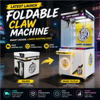 Máquina de garras plegable para centros comerciales, operada con monedas, para atrapar muñecos y regalos, máquina expendedora de juegos.