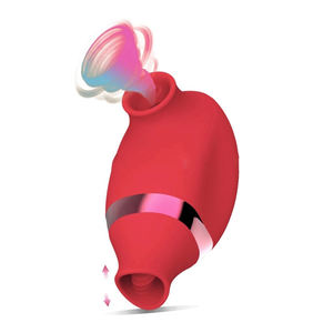 最新の女性用オナニークリトリス吸引バイブレーター、乳首舐め機能付き、100%防水IPX7 - Product Image 1