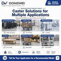 Penjualan Langsung Pabrik Roda Caster Kembar Polyurethane (PU) Ekstra Kuat dengan Bantalan Rol Taper Ganda Roda Caster Putar