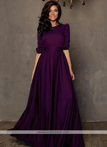 Robe longue style 2026 la plus vendue, en tissu de coton uni, avec design et taille personnalisables, disponible à la vente - Product Image 3