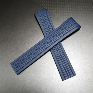 Dây đeo đồng hồ cao su cong màu xanh lam 21mm dành cho dòng đồng hồ Patek Philippe Aquanaut 5164A 5167A 5167R cao cấp - Product Image 4