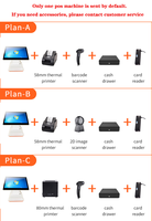 POS-система RUINAI RN-D14 с одним 14-дюймовым емкостным сенсорным экраном, Windows, Wi-Fi 6, гарантия 1 год, разноцветная