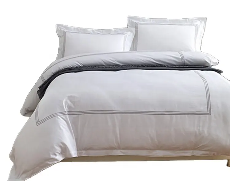 Percal 100% algodón de 400 hilos ropa de cama sábana conjuntos