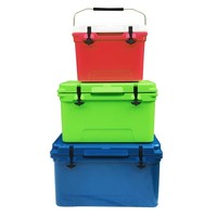 Glacière isotherme robuste 65QT en PE avec logo personnalisé pour le stockage de vin, aliments, canettes et pêche
