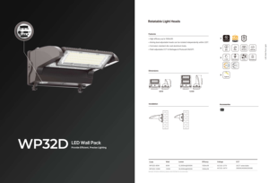 Lampada da Parete LED 80-120 Watt Disponibile negli USA, per Illuminazione Giardino, Garage, Hotel, Garanzia di 5 Anni - Product Image 5
