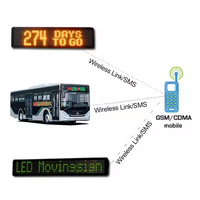 Fournisseur d'usine Panneau d'affichage LED à message défilant 7 couleurs pour bus, affichage publicitaire