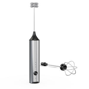Mousseur à lait KJBQ-15, cylindre en acier inoxydable, mélangeur à café électrique sans fil portatif pour l'art du latte et la préparation des œufs - Product Image 2