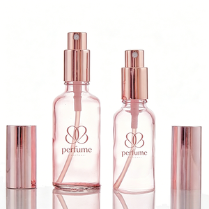 Botellas de Spray de Vidrio Rosa de 5-100 ml con Logotipo Personalizado, con Bomba Dorada Rosa, Atomizadores de Cosméticos Recargables - Product Image 3