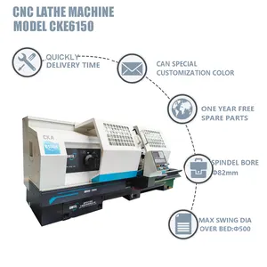 DMTG Horizontal Cnc Lathe Ck6160 Horizontal Flat Bed Cnc Lathe Precio De Torno Cnc Torno Inteligente