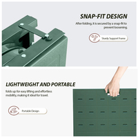 Lit pliant d'urgence pour une seule personne Lit de camping portable simple à double pli pour l'extérieur et la maison Lit portable durable