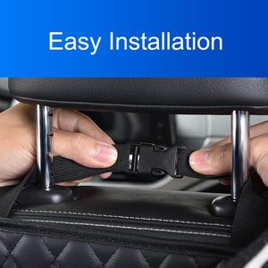 Organisateur de siège de voiture pliable de luxe en cuir PU imperméable (lot de 2) avec design à suspendre au dossier - Product Image 5