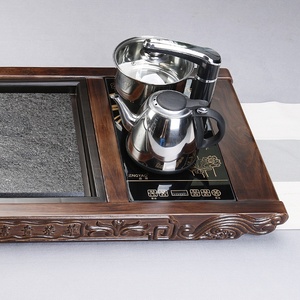 Juego de Bandejas para Té Hechas a Mano de Madera Maciza Ecológica al por Mayor con Logotipo Personalizado - Juegos de Utensilios - Product Image 3