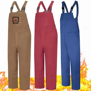 10.5oz Canvas Fireproof Workwear FR Bib Overalls