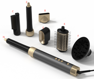 Alisador y secador de pelo profesional todo en uno de 1500W con boquilla concentradora para resultados de salón - Product Image 2