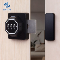 Serrure à code antivol moderne en alliage de zinc noir pour meubles de maison Clé sans poinçon pour armoire tiroirs armoires portes de bureau bureau