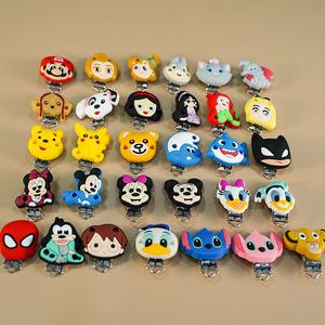 Attache-sucette en silicone pour bébé, motif animaux de dessin animé, jouet à mâcher pour la dentition, doux, écologique, certifié CE, personnalisable, DIY - Product Image 2