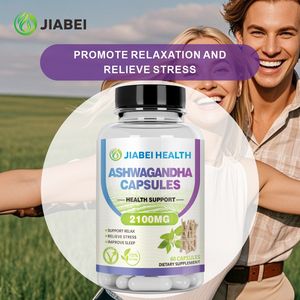 Fabricant de compléments alimentaires sur mesure, capsules d'ashwagandha personnalisées, améliore la qualité du sommeil pour les adultes, vitamines en gros - Product Image 4