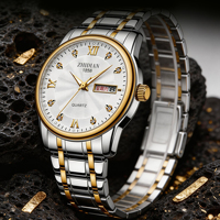 Nouvelle montre pour homme de luxe 208 Fashion Business Quartz, cadran de 41 mm, bracelet en acier inoxydable argenté, calendrier lumineux, résistance à l'eau 3BAR