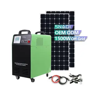 Sandi便携式太阳能发电机系统离网太阳能电池板1000瓦太阳能系统1千瓦所有在一个太阳能系统