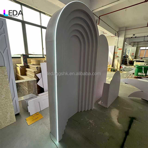 LEDA Customized Professional Acrylic LED Backdrop with Light for Wedding Birthday and Party Events <b>Decor</b> - Product Image 2