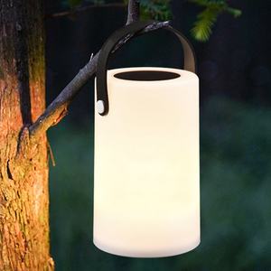 Lampe de table solaire LED moderne et unique, nouveau style, intérieur/extérieur, IP44, portable, sans fil, cylindrique, USB, blanche, pour jardin, cour - Product Image 3