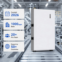 Batterie murale intelligente compatible 5kWh 10kWh 16kWh avec BMS, prise en charge du réseau hybride, LiFePO4 CAN pour la plupart des onduleurs courants et les systèmes ESS domestiques