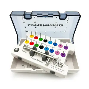 Kit de herramientas de restauración de implantes dentales Destornilladores universales Llave dinamométrica