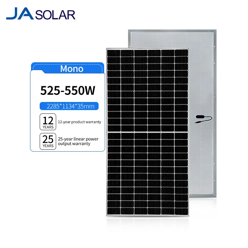 JA Solar MBB Bifacial Mono Half Cell Double Glass Module 525W 530W 535W 540W 545W 550W Solar Panels JAM72D30 525-550-MB