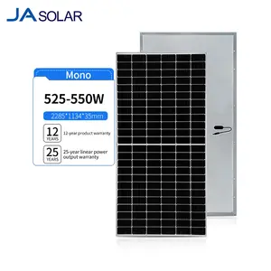 JA太阳能MBB双面单半电池双玻璃模块525W 530W 535W 540W 545W 550W太阳能电池板JAM72D30 525-550-MB