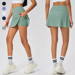 Women's Mini Tennis <strong>Skirt</strong> with Pocket <strong>Shorts</strong> <strong>Underneath</strong> Athletic Workout Cute Golf Pickleball Skorts Trendy Summer Gym Clothes - Product Image 4