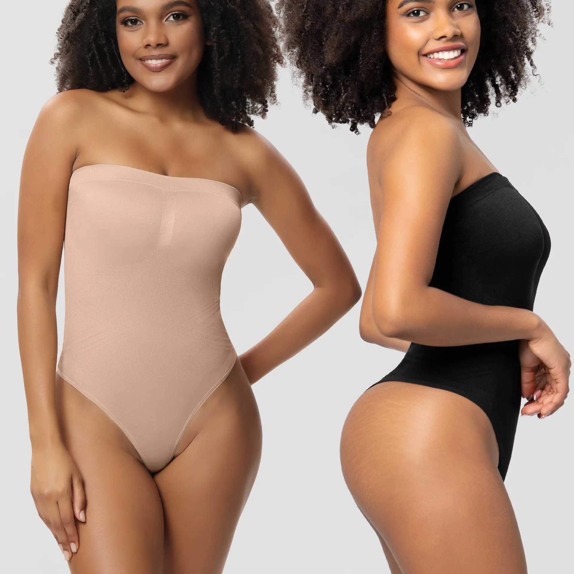 Kadınlar için ZOYIAME özel Bodysuit karın kontrol Shapewear dikişsiz çıkarılabilir omuz askıları askısız tanga Shapewear Bodysuits