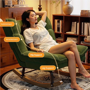 Fauteuils à bascule ergonomiques modernes de luxe, canapés en bois pour salon et chambre à coucher, fauteuils inclinables - Product Image 2