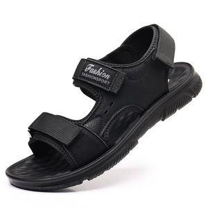 Fashion Sport Men's Flat <b>Sandals</b> Black Velcro Closure Youth Casual Beach Wear - Product Image 5