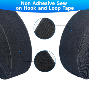 Ağır dokunmatik raptiye kendinden yapışkanlı dokuma çevre dostu Polyester dokuma 40mm kanca döngü bant rulo DIY dikiş giyim - Product Image 3