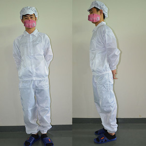 Conjunto de Roupa de Trabalho Antiestática <span class=keywords><strong>ESD</strong></span> com Capuz - À Prova de Poeira, Lavável, Específico para Laboratório / Sala Limpa de Vidro - Product Image 5