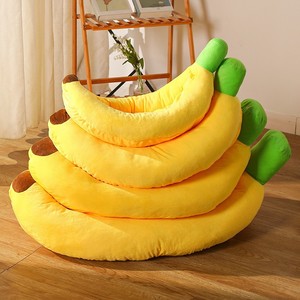 Cama para perro Banana Dog, ovalada, con funda extraíble de fibra de poliéster, para perros. - Product Image 1
