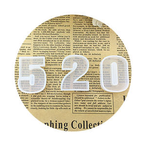 แม่พิมพ์ซิลิโคนกาวอีพ็อกซี่ numerals0-9จี้เค้กอาหรับมีตัวอักษรภาษาอังกฤษน้ำมันหอมระเหยสำหรับแม่พิมพ์3D - Product Image 1