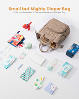 Sac à dos à langer LOVEVOOK avec matelas à langer, sac à dos à langer pour maman et papa avec attaches pour poussette, mini sac à langer résistant à l'eau
