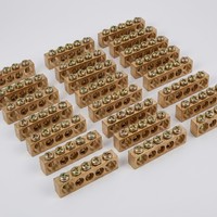 Barre de terre neutre en laiton à 5 voies, connecteur de borne à vis, 50A, pour assemblage de panneau de commande CHHP 003 60