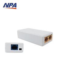 Extensor Repetidor PoE Apilable 1 Entrada 2 Salidas 10/100Mbps IEEE 802.3af/at Transmisión de 250m RJ45 para Cámara IP CCTV en Stock