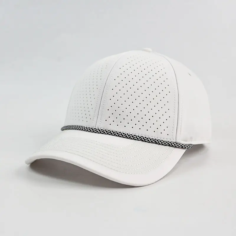 Tùy Chỉnh PVC Cao Su Thư Logo 6 Bảng Điều Chỉnh Màu Xanh Lá Cây Sợi Dây Thừng Laser Đục Không Thấm Nước Bóng Chày Golf Mặc Mũ Mũ Với Tùy Chỉnh Hat Logo